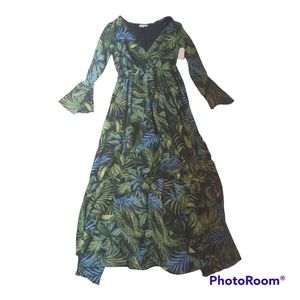 Une Âme , size small, Green and Blue Dress